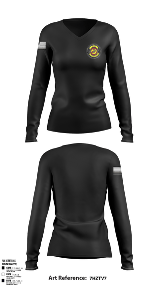 Women's Long Sleeve Vneck Shirt, , Marines, Teamtime, Team time, sublimation, custom sports apparel, team uniforms, spirit wear, spiritwear, sports uniforms, custom shirts, team store, custom team store, fundraiser sports, apparel fundraiser