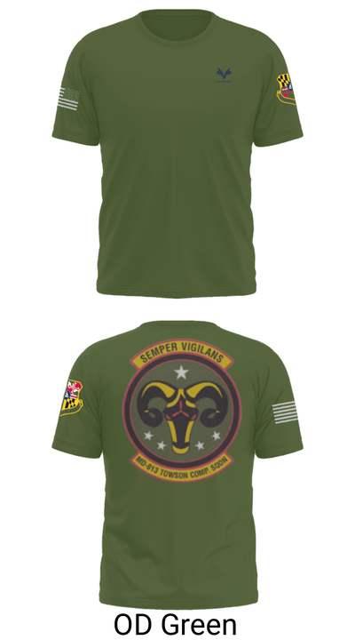 Towson Composite Squadron 17976164 Short Sleeve Performance Shirt - 34