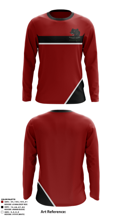 Forest Park Middle School 8551443 Long Sleeve Performance Shirt - 1