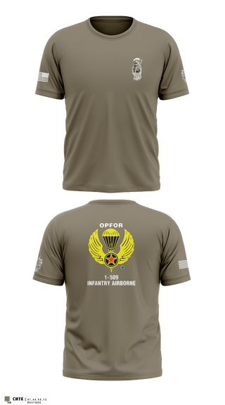 Old School Cotton Feel Shirt, B CO 1-509 IN, Army, Teamtime, Team time, sublimation, custom sports apparel, team uniforms, spirit wear, spiritwear, sports uniforms, custom shirts, team store, custom team store, fundraiser sports, apparel fundraiser