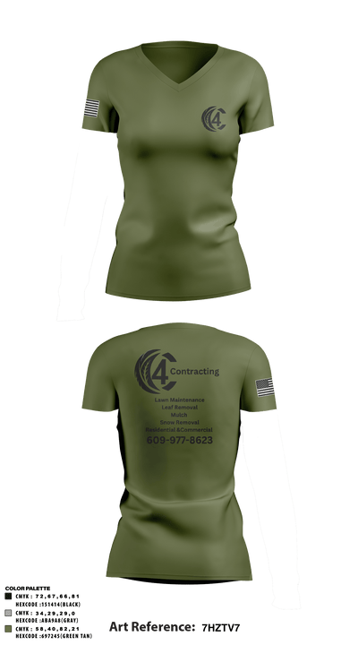 C4 36536830 Women's Short Sleeve V-neck Shirt - 8