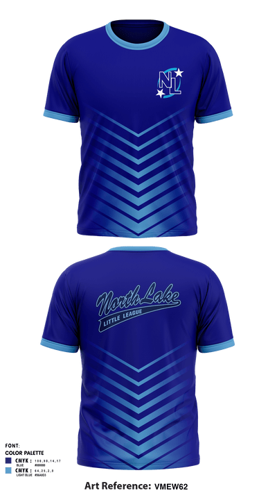 North Lake Little League 43876965 Short Sleeve Performance Shirt - 1