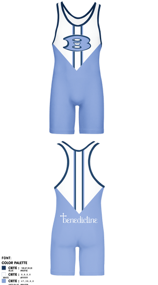 Wrestling Singlet, Benedictine Wrestling, Wrestling, Teamtime, Team time, sublimation, custom sports apparel, team uniforms, spirit wear, spiritwear, sports uniforms, custom shirts, team store, custom team store, fundraiser sports, apparel fundraiser