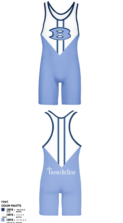 Benedictine Wrestling 76279848 Wrestling Singlet - 2