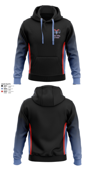 Hoodie, West Valley JR Rams, Football, Teamtime, Team time, sublimation, custom sports apparel, team uniforms, spirit wear, spiritwear, sports uniforms, custom shirts, team store, custom team store, fundraiser sports, apparel fundraiser