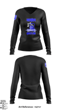 Marian High School Wrestling 1916456 Women's Long Sleeve V-neck Shirt - 44