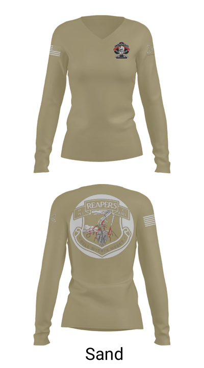C Btry 2-32 FAR 54582520 Women's Long Sleeve V-neck Shirt - 42