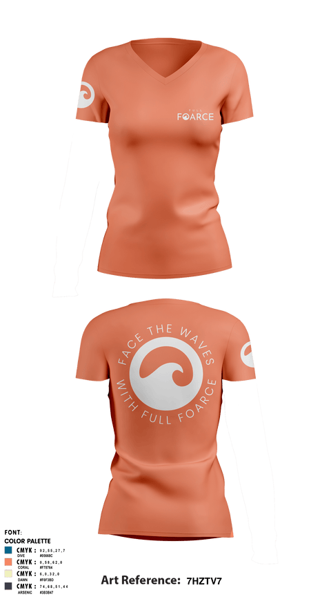 Women's Short Sleeve Vneck Shirt, Full Foarce, Spirit Store, Teamtime, Team time, sublimation, custom sports apparel, team uniforms, spirit wear, spiritwear, sports uniforms, custom shirts, team store, custom team store, fundraiser sports, apparel fundraiser