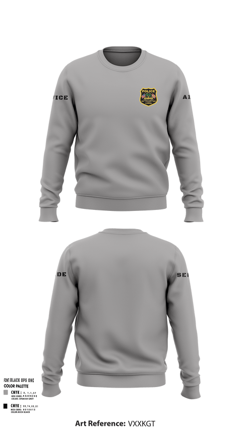 Crew Neck Sweatshirt, , Police, Teamtime, Team time, sublimation, custom sports apparel, team uniforms, spirit wear, spiritwear, sports uniforms, custom shirts, team store, custom team store, fundraiser sports, apparel fundraiser