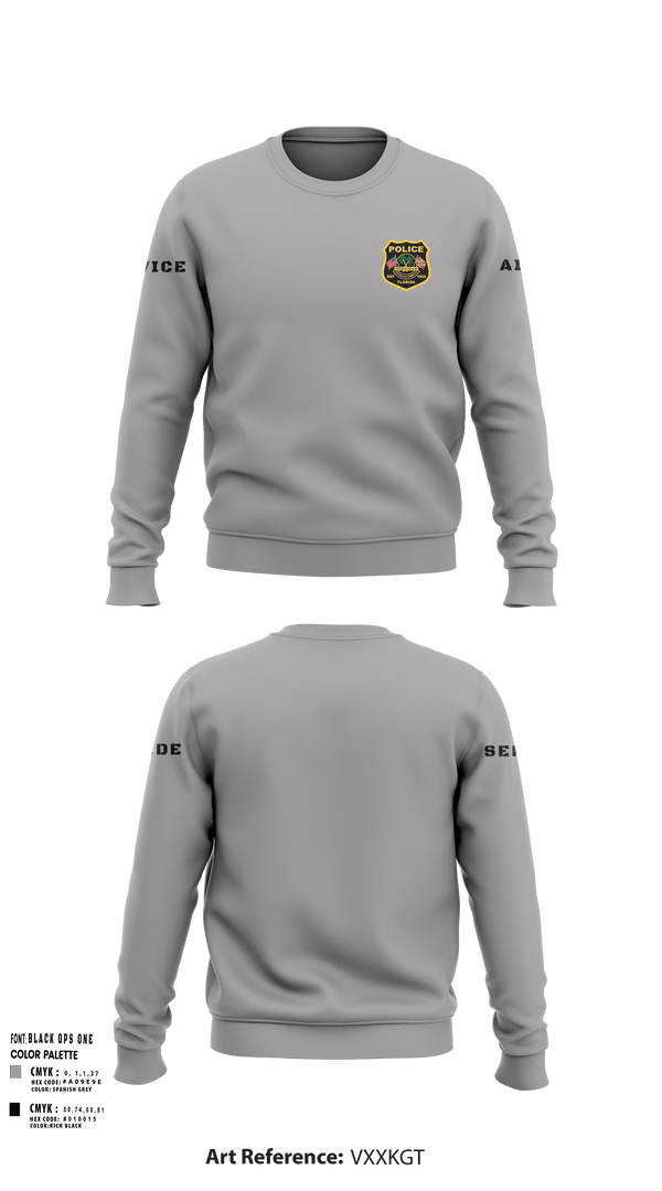 Crew Neck Sweatshirt, , Police, Teamtime, Team time, sublimation, custom sports apparel, team uniforms, spirit wear, spiritwear, sports uniforms, custom shirts, team store, custom team store, fundraiser sports, apparel fundraiser