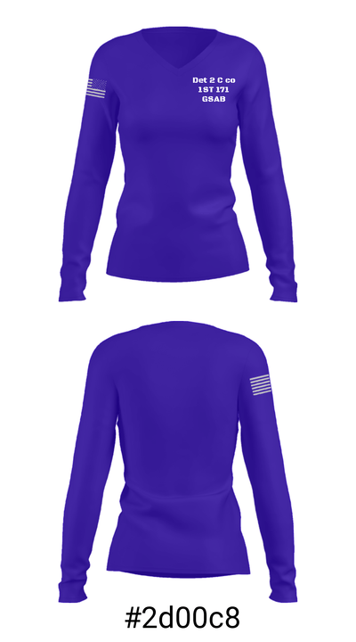 Det 2 C co 1ST 171 GSAB 34087695 Women's Long Sleeve V-neck Shirt - 36