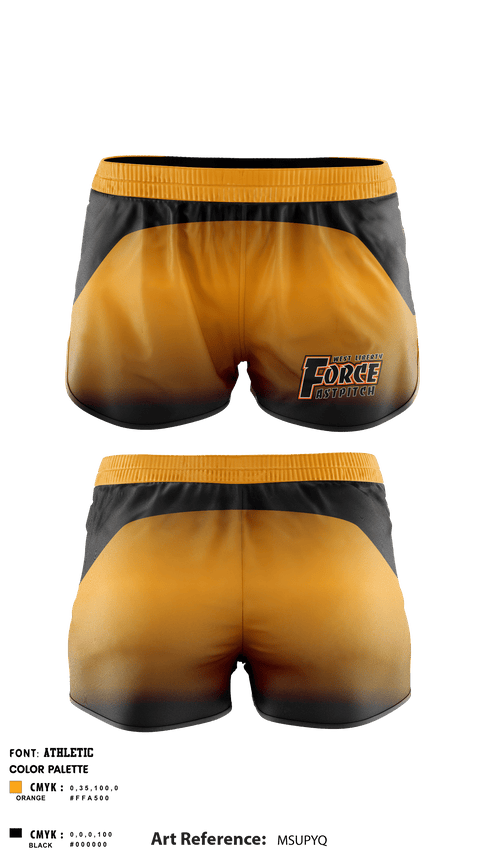 Women's Shorts, West Liberty Force Softball, Softball, Teamtime, Team time, sublimation, custom sports apparel, team uniforms, spirit wear, spiritwear, sports uniforms, custom shirts, team store, custom team store, fundraiser sports, apparel fundraiser