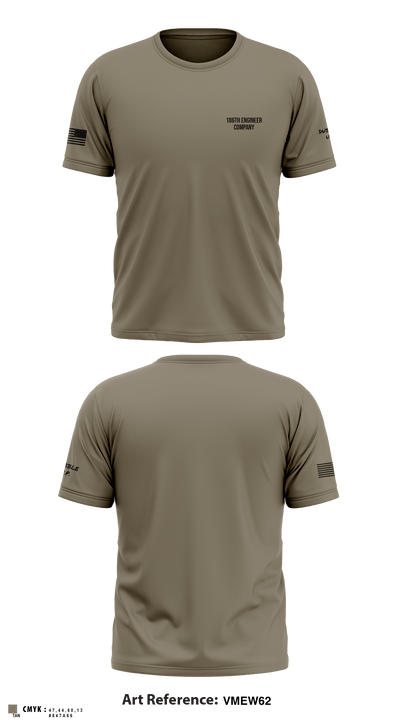 186th Engineer Company 12426421 Old School Cotton Feel Shirt - 2