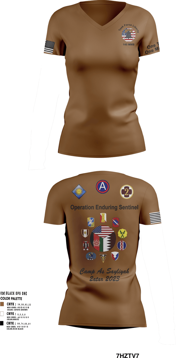 Women's Short Sleeve Vneck Shirt, 145 MMB, Army, Teamtime, Team time, sublimation, custom sports apparel, team uniforms, spirit wear, spiritwear, sports uniforms, custom shirts, team store, custom team store, fundraiser sports, apparel fundraiser