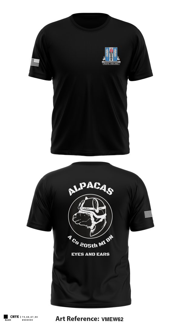 Short Sleeve Performance Shirt, Alpha Company 205th MI BN, Army, Teamtime, Team time, sublimation, custom sports apparel, team uniforms, spirit wear, spiritwear, sports uniforms, custom shirts, team store, custom team store, fundraiser sports, apparel fundraiser