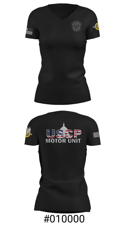 USCP Motor Unit 10127090 Women's Short Sleeve V-neck Shirt - 4