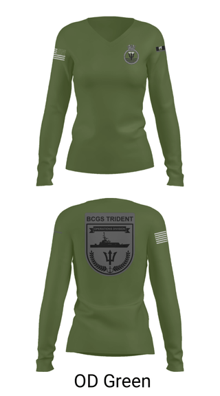 Women's Long Sleeve Vneck Shirt, , Coast Guard, Teamtime, Team time, sublimation, custom sports apparel, team uniforms, spirit wear, spiritwear, sports uniforms, custom shirts, team store, custom team store, fundraiser sports, apparel fundraiser