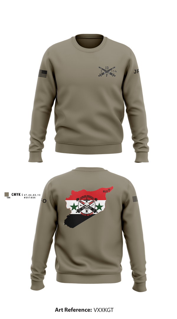 Crew Neck Sweatshirt, HHB 2-114 FA (FIST), Army, Teamtime, Team time, sublimation, custom sports apparel, team uniforms, spirit wear, spiritwear, sports uniforms, custom shirts, team store, custom team store, fundraiser sports, apparel fundraiser