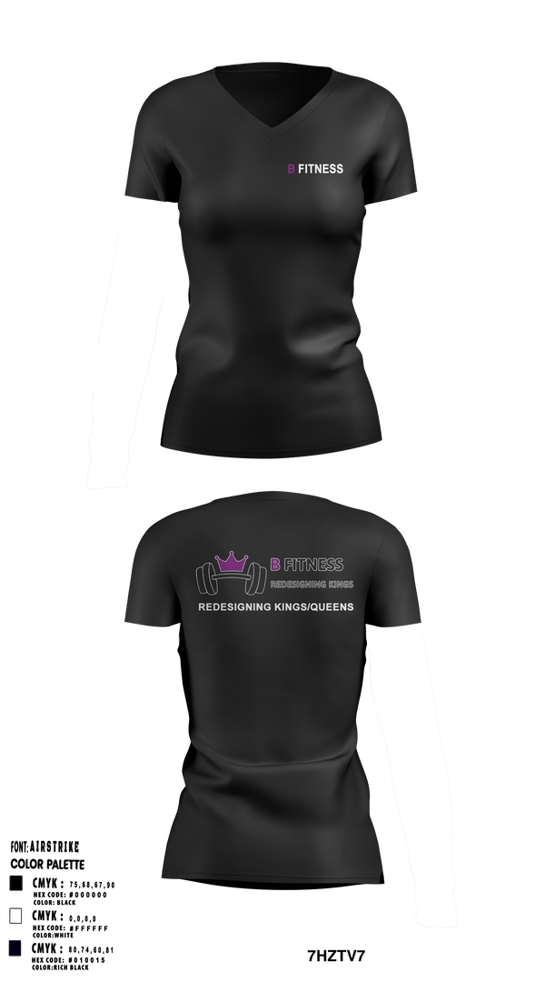 Women's Short Sleeve Vneck Shirt, BFitnessBFitness, , Teamtime, Team time, sublimation, custom sports apparel, team uniforms, spirit wear, spiritwear, sports uniforms, custom shirts, team store, custom team store, fundraiser sports, apparel fundraiser