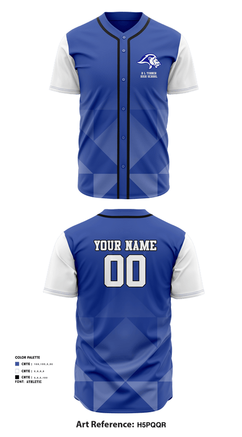 Full Button Baseball Jersey, R L Turner High School Baseball, Baseball, Teamtime, Team time, sublimation, custom sports apparel, team uniforms, spirit wear, spiritwear, sports uniforms, custom shirts, team store, custom team store, fundraiser sports, apparel fundraiser