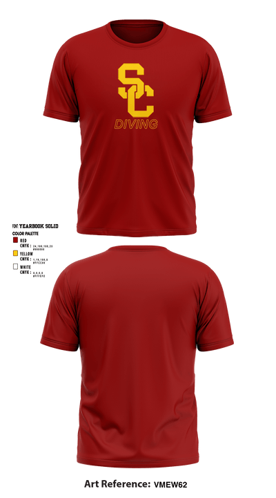 University Of Southern California Diving 38780209 Short Sleeve Performance Shirt - 5
