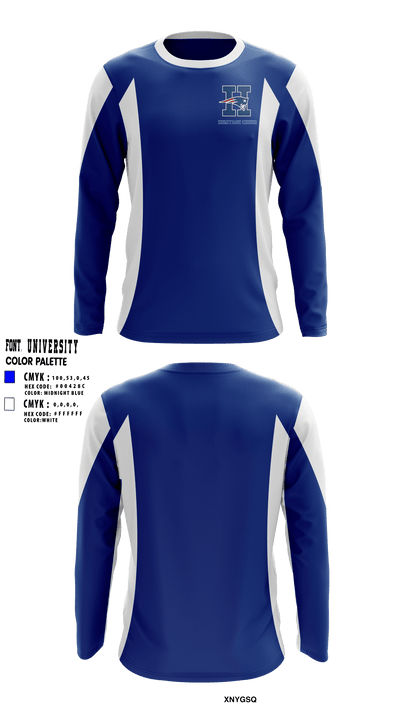 Heritage High School Cheer 7040374 Long Sleeve Performance Shirt - 1