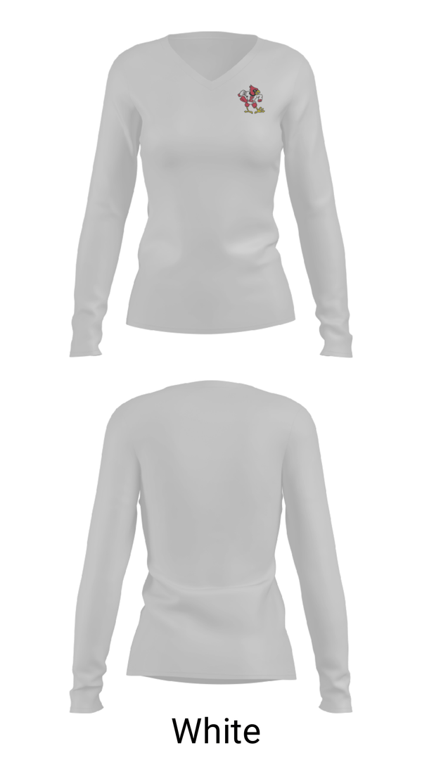 Women's Long Sleeve Vneck Shirt, East Surry High School Basketball, Men's Basketball, Teamtime, Team time, sublimation, custom sports apparel, team uniforms, spirit wear, spiritwear, sports uniforms, custom shirts, team store, custom team store, fundraiser sports, apparel fundraiser