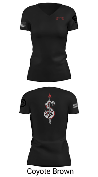Women's Short Sleeve Vneck Shirt, , Army, Teamtime, Team time, sublimation, custom sports apparel, team uniforms, spirit wear, spiritwear, sports uniforms, custom shirts, team store, custom team store, fundraiser sports, apparel fundraiser