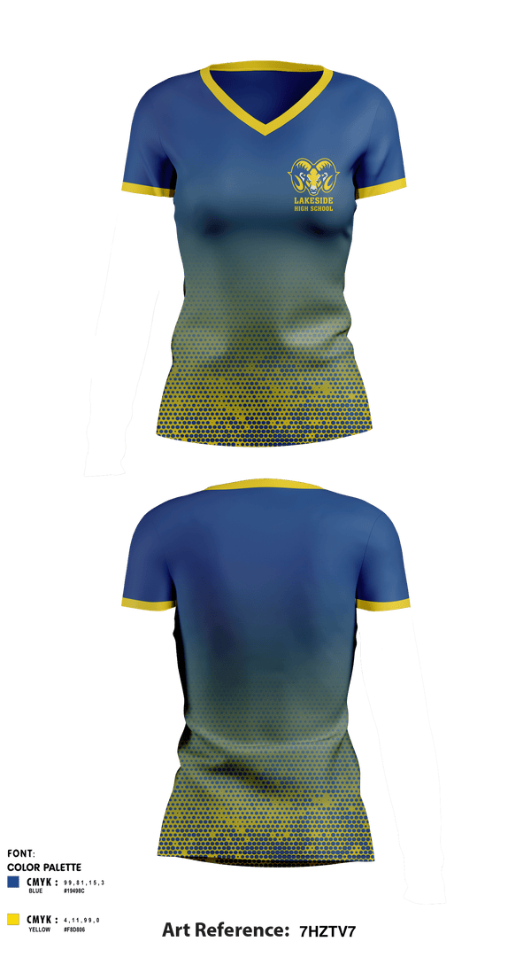 Women's Short Sleeve Vneck Shirt, Lakeside High School Arkansas, School Spirit Store, Teamtime, Team time, sublimation, custom sports apparel, team uniforms, spirit wear, spiritwear, sports uniforms, custom shirts, team store, custom team store, fundraiser sports, apparel fundraiser