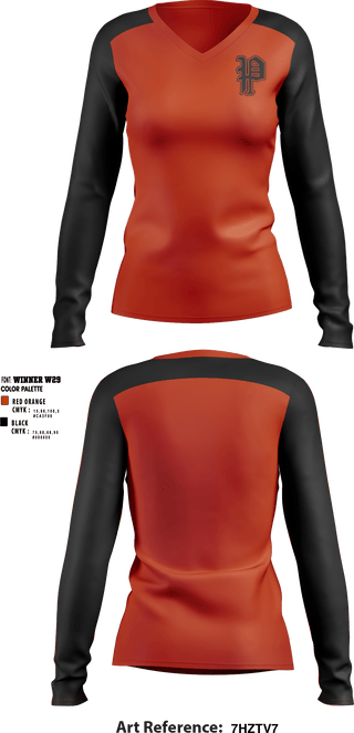 Women's Long Sleeve Vneck Shirt, Pleasantville High School Cheer, Cheer, Teamtime, Team time, sublimation, custom sports apparel, team uniforms, spirit wear, spiritwear, sports uniforms, custom shirts, team store, custom team store, fundraiser sports, apparel fundraiser