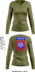 1BCT Medics 92480155 Women's Long Sleeve V-neck Shirt - 2