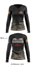 109th TC 56878980 Women's Long Sleeve V-neck Shirt - 5