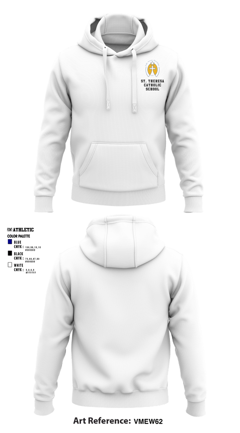 Hoodie, St. Theresa Catholic School, Spirit Store, Teamtime, Team time, sublimation, custom sports apparel, team uniforms, spirit wear, spiritwear, sports uniforms, custom shirts, team store, custom team store, fundraiser sports, apparel fundraiser
