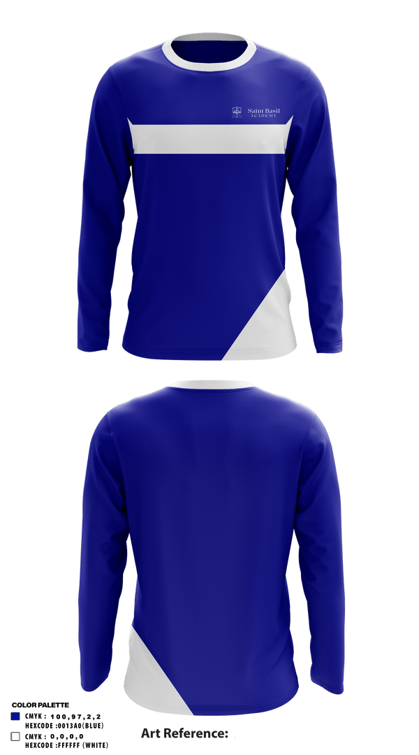 Long Sleeve Performance Shirt, St Basil Academy Of Classical Studies, Spirit Store, Teamtime, Team time, sublimation, custom sports apparel, team uniforms, spirit wear, spiritwear, sports uniforms, custom shirts, team store, custom team store, fundraiser sports, apparel fundraiser