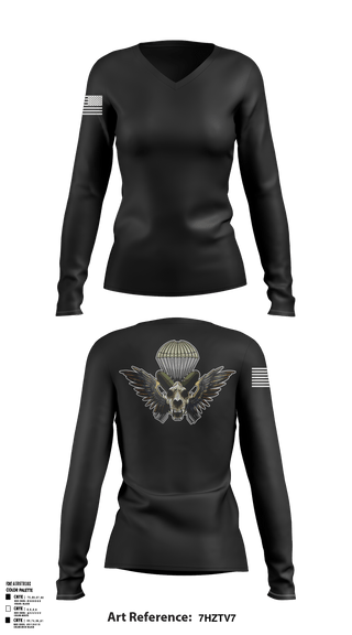 Women's Long Sleeve Vneck Shirt, , Army, Teamtime, Team time, sublimation, custom sports apparel, team uniforms, spirit wear, spiritwear, sports uniforms, custom shirts, team store, custom team store, fundraiser sports, apparel fundraiser