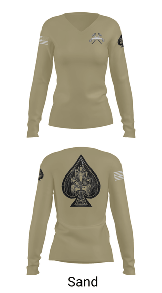 Women's Long Sleeve Vneck Shirt, , Army, Teamtime, Team time, sublimation, custom sports apparel, team uniforms, spirit wear, spiritwear, sports uniforms, custom shirts, team store, custom team store, fundraiser sports, apparel fundraiser