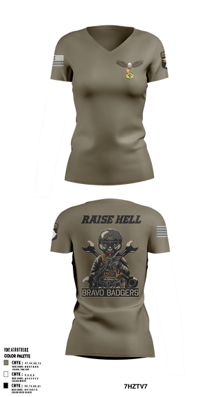 Women's Short Sleeve Vneck Shirt, , Army, Teamtime, Team time, sublimation, custom sports apparel, team uniforms, spirit wear, spiritwear, sports uniforms, custom shirts, team store, custom team store, fundraiser sports, apparel fundraiser