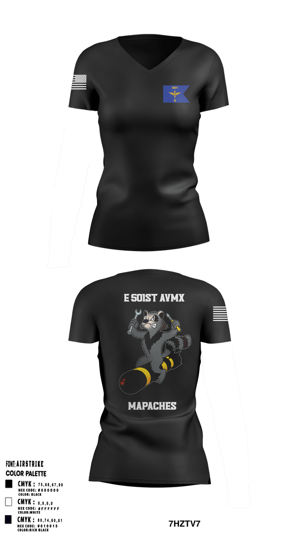 Women's Short Sleeve Vneck Shirt, E 501st 1 AD, CAB AVMX, Army, Teamtime, Team time, sublimation, custom sports apparel, team uniforms, spirit wear, spiritwear, sports uniforms, custom shirts, team store, custom team store, fundraiser sports, apparel fundraiser
