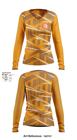 Women's Long Sleeve Vneck Shirt, Dumont High School Basketball, Women's Basketball, Teamtime, Team time, sublimation, custom sports apparel, team uniforms, spirit wear, spiritwear, sports uniforms, custom shirts, team store, custom team store, fundraiser sports, apparel fundraiser