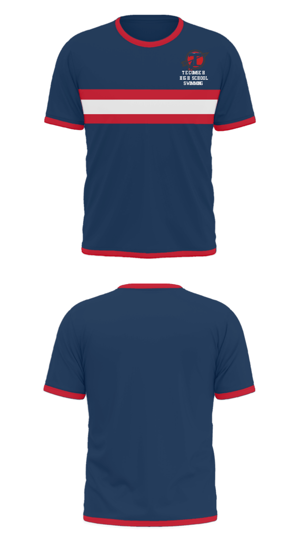 Short Sleeve Performance Shirt, Tecumseh High School Swimming, Swimming, Teamtime, Team time, sublimation, custom sports apparel, team uniforms, spirit wear, spiritwear, sports uniforms, custom shirts, team store, custom team store, fundraiser sports, apparel fundraiser
