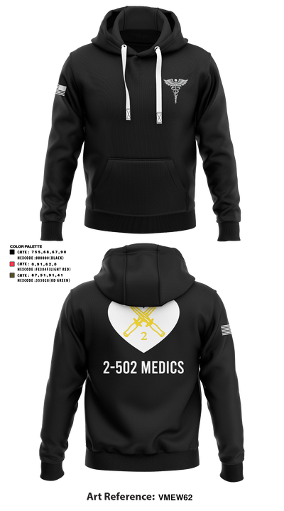 2-502IN Medical Platoon 90993317 Hoodie - 1