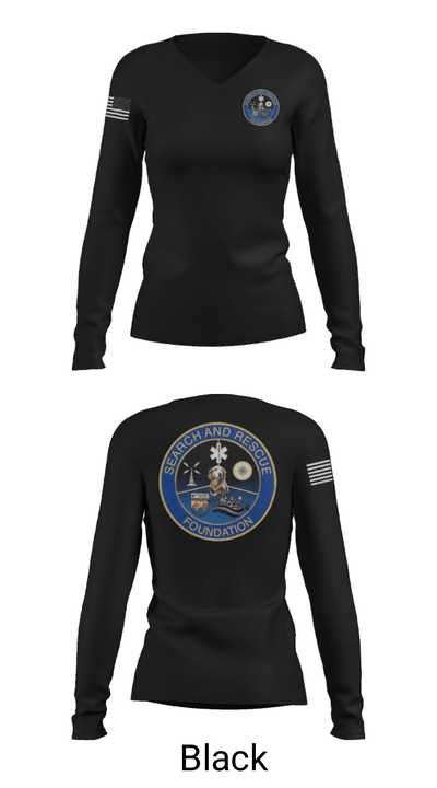 Search & Rescue Foundation 14236204 Women's Long Sleeve V-neck Shirt - 13