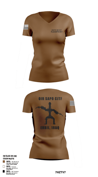 Women's Short Sleeve Vneck Shirt, 606th Qm Det, Army, Teamtime, Team time, sublimation, custom sports apparel, team uniforms, spirit wear, spiritwear, sports uniforms, custom shirts, team store, custom team store, fundraiser sports, apparel fundraiser