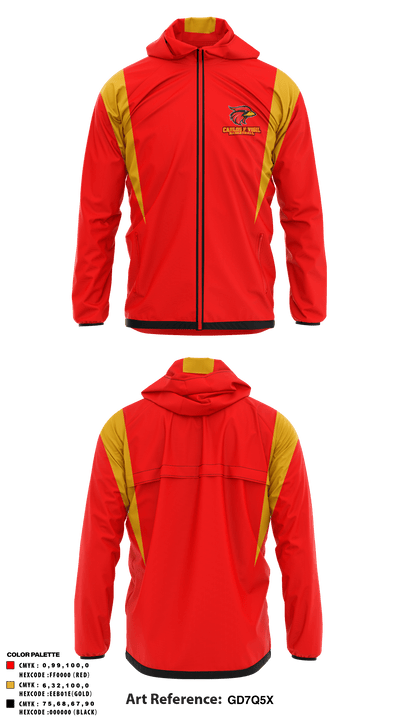 Carlos F Vigil Middle School Basketball 76261740 Windbreaker - 1