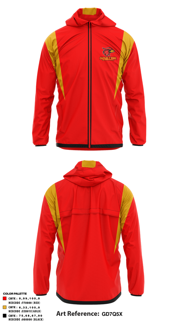 Windbreaker, Carlos F Vigil Middle School Basketball, Women's Basketball, Teamtime, Team time, sublimation, custom sports apparel, team uniforms, spirit wear, spiritwear, sports uniforms, custom shirts, team store, custom team store, fundraiser sports, apparel fundraiser