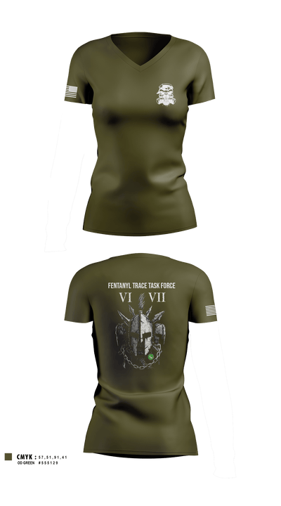 FTTF 73452025 Women's Short Sleeve V-neck Shirt - 2