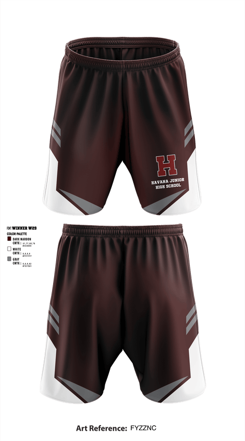 Athletic Shorts With Pockets, Havana Junior High School, Spirit Store, Teamtime, Team time, sublimation, custom sports apparel, team uniforms, spirit wear, spiritwear, sports uniforms, custom shirts, team store, custom team store, fundraiser sports, apparel fundraiser