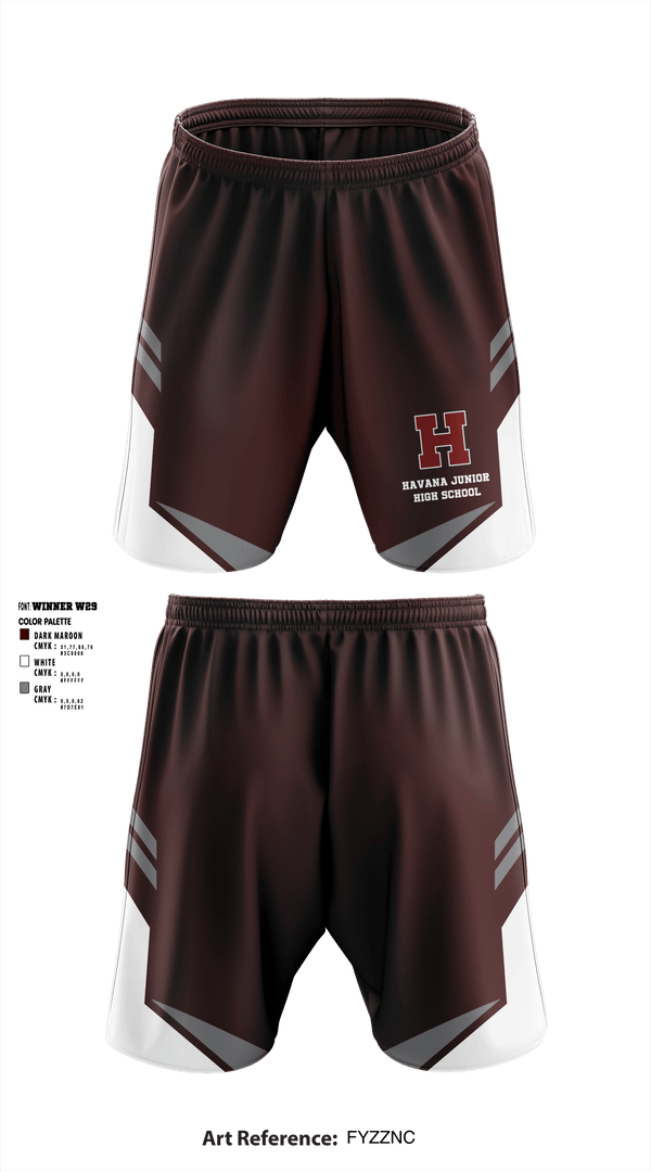 Athletic Shorts With Pockets, Havana Junior High School, Spirit Store, Teamtime, Team time, sublimation, custom sports apparel, team uniforms, spirit wear, spiritwear, sports uniforms, custom shirts, team store, custom team store, fundraiser sports, apparel fundraiser