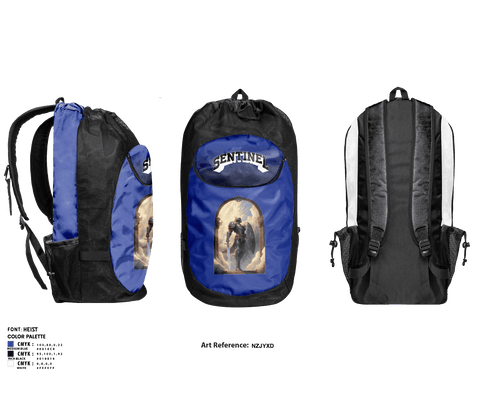 Gear Bag, Sentinels, Men's Basketball, Teamtime, Team time, sublimation, custom sports apparel, team uniforms, spirit wear, spiritwear, sports uniforms, custom shirts, team store, custom team store, fundraiser sports, apparel fundraiser