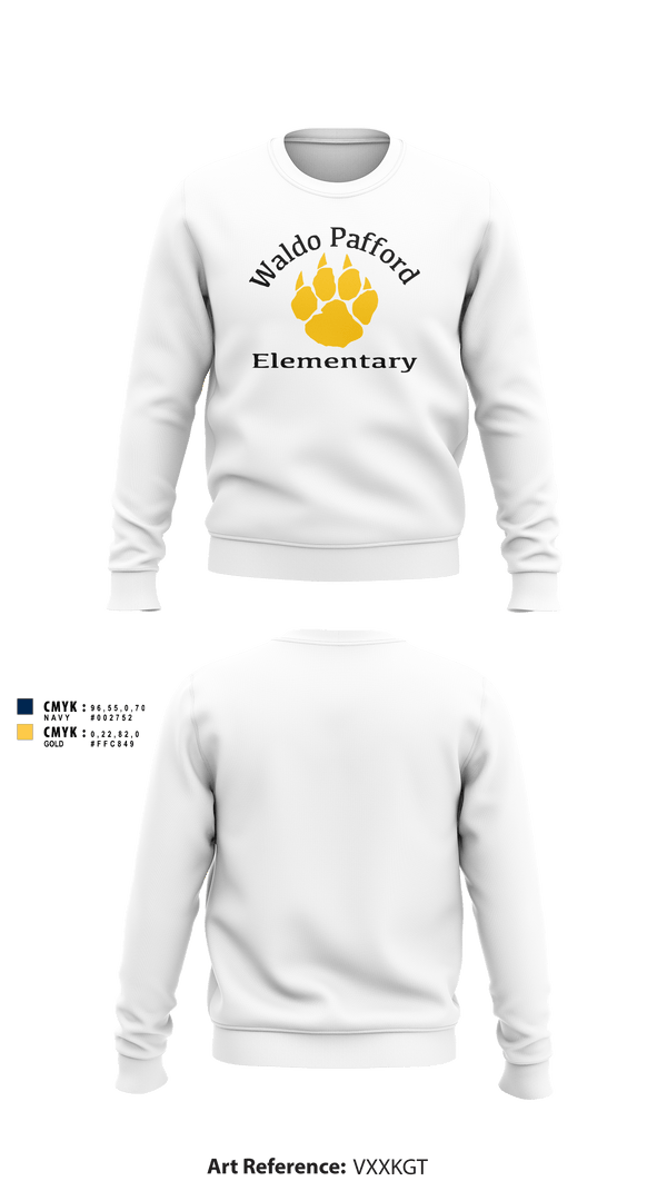 Crew Neck Sweatshirt, Waldo Pafford Elementary, Spirit Store, Teamtime, Team time, sublimation, custom sports apparel, team uniforms, spirit wear, spiritwear, sports uniforms, custom shirts, team store, custom team store, fundraiser sports, apparel fundraiser